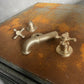 BT93 Heritage wall mounted solid brass spout cold & hot handles