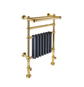 BTR12 Floor and wall mounted heated towel rail in solid brass