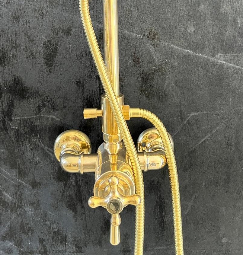 New solid brass diverter with handle