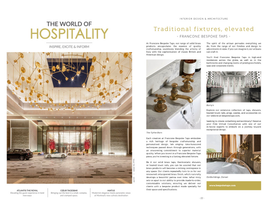 Feature in The World of Hospitality Issue 56