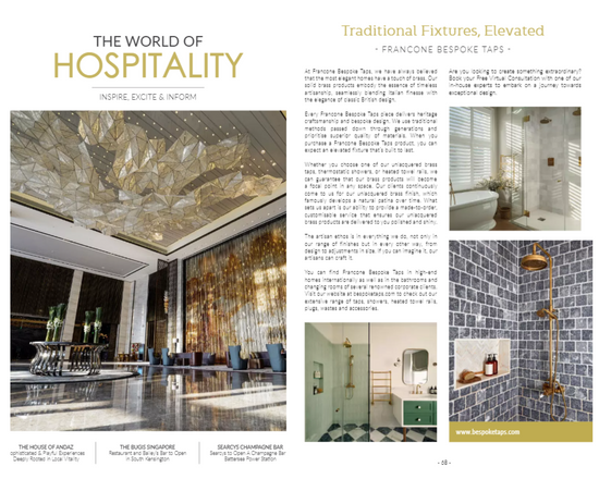 Feature in The World of Hospitality Issue 54