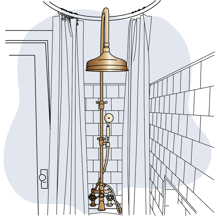 Column Showers - Deck Mounted