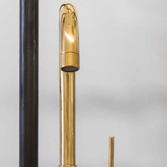 BT10T Tall basin mixer tap with swivel curve spout