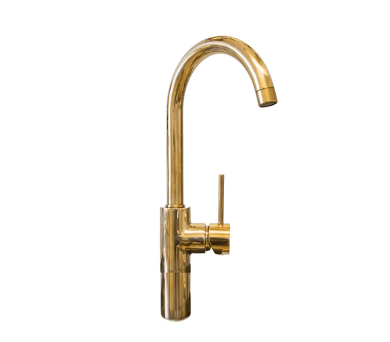 BT10T Tall basin mixer tap with swivel curve spout