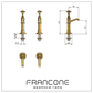 BT15D Deck Mounted Extended Pillar Taps