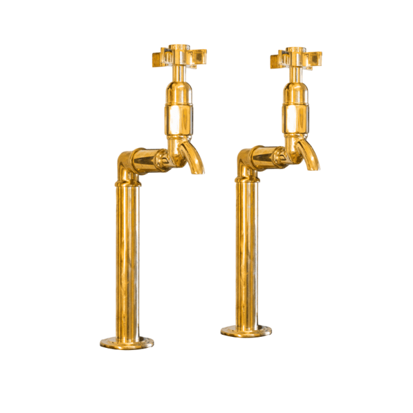 BT16D Deck mounted pillar taps – Francone Bespoke Taps