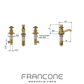 BT17 Three-hole, deck-mounted basin tap solid brass