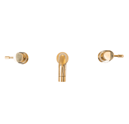 BT34H Wall mounted hot and cold taps with hexagonal pin lever handles