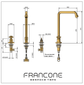 BT38 Deck mounted traditional tap with swivel spout