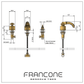 BT50M Three-hole contemporary deck mounted bath tap solid brass