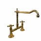 BT61 kitchen tap with classic swivel spout and custom base