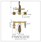 BT81W Wall Mounted Solid Brass Taps with Fish Spout