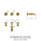BT94 Heritage wall mounted waterfall bath filler solid brass