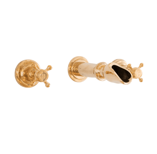 BT94 Heritage wall mounted waterfall bath filler solid brass