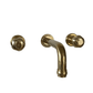BT96 Three-hole wall mounted basin taps Forma handles