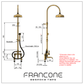 BTS13D Classic deck mounted adjustable column shower with hand shower & bath filler