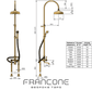 BTS13F Classic floor mounted adjustable column shower with hand shower & bath filler