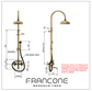 BTS13 Classic adjustable column shower with hand shower & bath filler