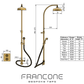 BTS18 Concealed thermostatic shower with arch column and hand shower