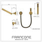 BTS23PM Wall mounted modern hand shower with separate outlet