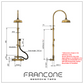 BTS30 Thermostatic column shower with hand shower