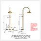 BTS37 Column shower with traditional hot cold handles