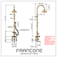 BTS3D Exposed deck mounted thermostatic column shower with hand shower & bath filler