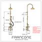 BTS3D Exposed deck mounted thermostatic column shower with hand shower & bath filler