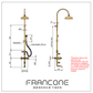 BTS3 Exposed thermostatic column shower with hand shower & bath filler