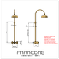 BTS45 Exposed thermostatic column shower solid brass