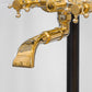 BT23H Wall-mounted bath filler with a hand shower and hexagonal details