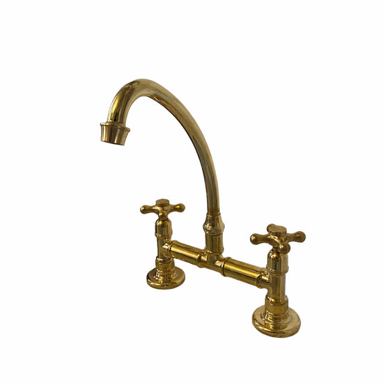 BT60 kitchen tap with swivel spout and custom base