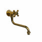 BT9 Traditional wall mounted single tap swivel spout