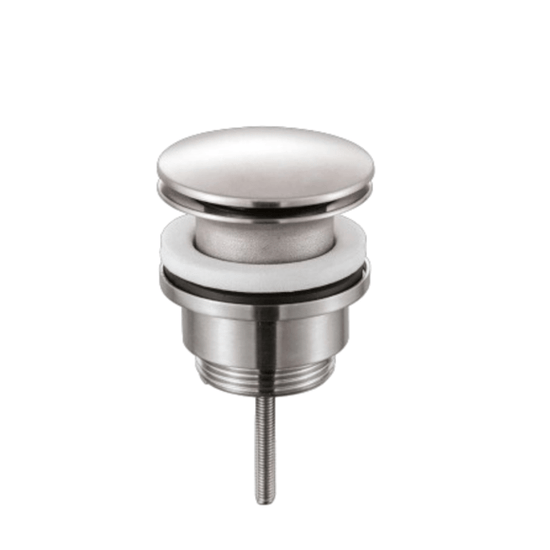 SSA4 Dual Plug Waste Slotted Unslotted click clack in stainless steel