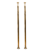 Francone BT15F traditional solid brass floor-mounted pillar taps for a luxury bathroom.