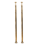 Francone BT15F traditional solid brass floor-mounted pillar taps for a luxury bathroom.
