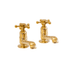 Francone BT15R traditional Italian bathroom pillar taps in solid brass, a vintage faucet design.