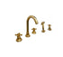Francone BT21 traditional deck-mounted kitchen faucet in solid brass with a spray rinse.