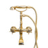 Francone BT23 traditional solid brass wall-mounted bath faucet with hand shower, made in Italy for luxury bathrooms.