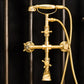 Traditional Francone BT23S wall-mounted solid brass bath filler tap with hand shower.