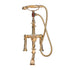 Traditional Francone BT23TD deck mounted thermostatic bath filler faucet in solid brass with hand shower.