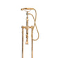 Francone BT23TF traditional solid brass floor-mounted bath filler faucet with hand shower for the bathroom.