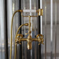 Traditional Francone BT23Z solid brass wall mounted bath filler tap and hand shower faucet.