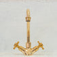 Traditional Francone BT24 unlacquered brass deck mounted tap, a classic Italian-made faucet with a swivel spout.