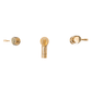 Francone BT34H wall-mounted bathroom faucet with hexagonal pin lever handles, crafted in solid brass.
