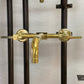 Traditional Francone BT34S wall-mounted bathroom tap and faucet in solid unlacquered brass.