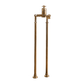 Traditional solid brass Francone BT34TF floor-mounted thermostatic bath filler faucet.