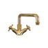 Francone BT36 traditional solid brass tap in unlacquered brass with a swivel spout.