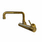 Francone BT40M traditional wall-mounted mixer tap and faucet in unlacquered brass.