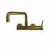Francone BT40M traditional wall-mounted mixer tap in unlacquered brass, a classic bathroom faucet.
